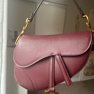 Elegant Burgundy Saddle Bag